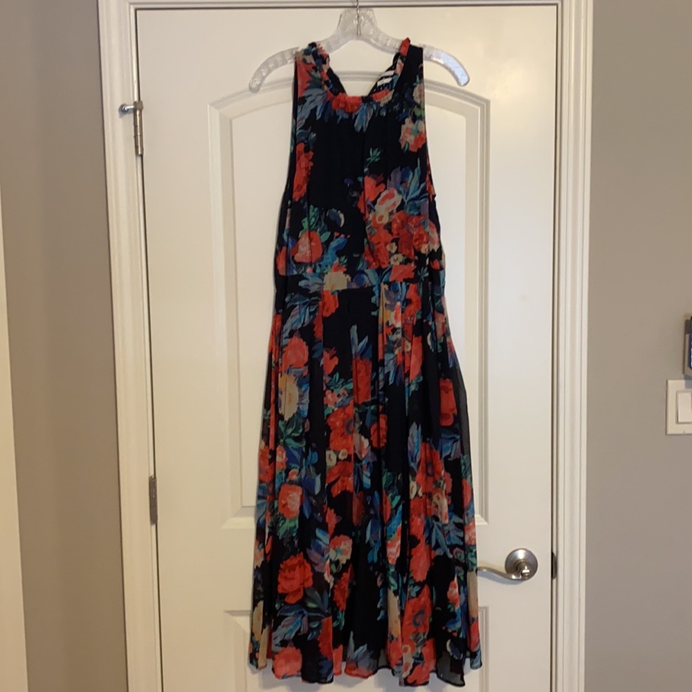 NWOT Anthropologie sleeveless lined floral dress